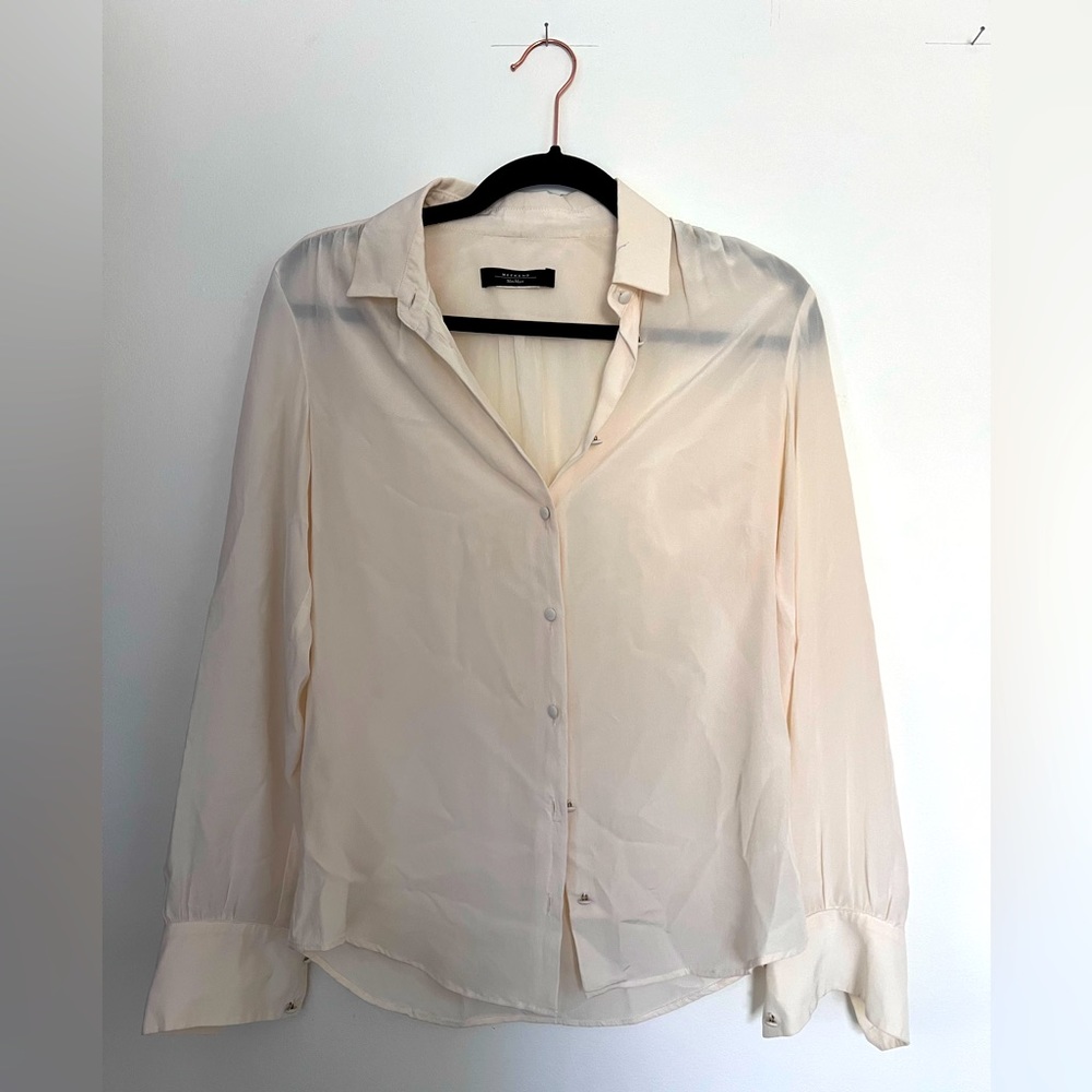 MaxMara Weedkend ivory silk button up